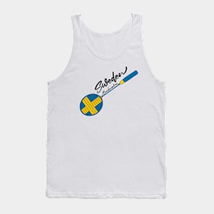 Sweden Flag of Badminton Racquet Racket Sports (Sweden) Flag Tank Top